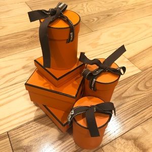 Empty Hermes gift box (for twilly) set of 2
